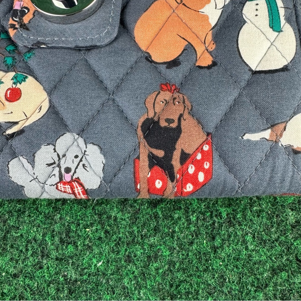 Vera Bradley Holiday Dogs Wallet RFID  Zip Around Accordion & Turnlock Front - Picture 5 of 9